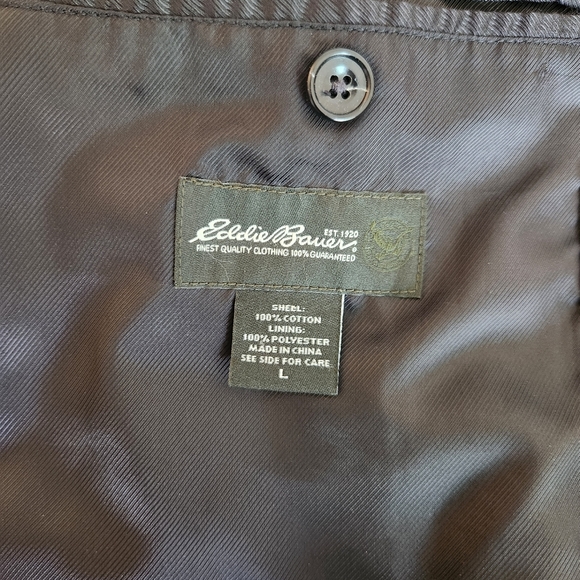 Eddie Bauer Men Corduroy Gray 3 Button Single Vent Fully Lined Sport Coat Size L - Picture 4 of 10